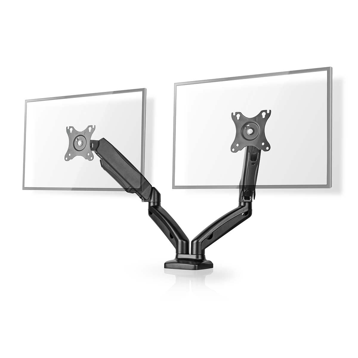 Nedis Desk Monitor Mount | Gas Spring | 2 Screens | 15 - 32 " | 75x75 / 100x100 | Full Motion