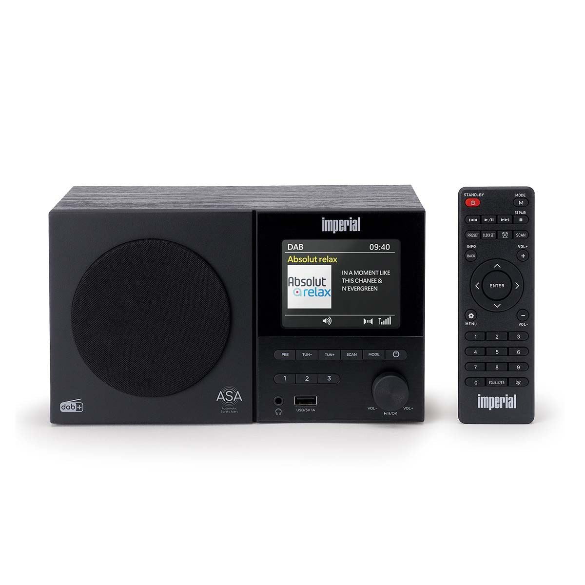 Imperial DABMAN-120BK DAB+ FM Radio Speaker with Bluetooth & Remote Control