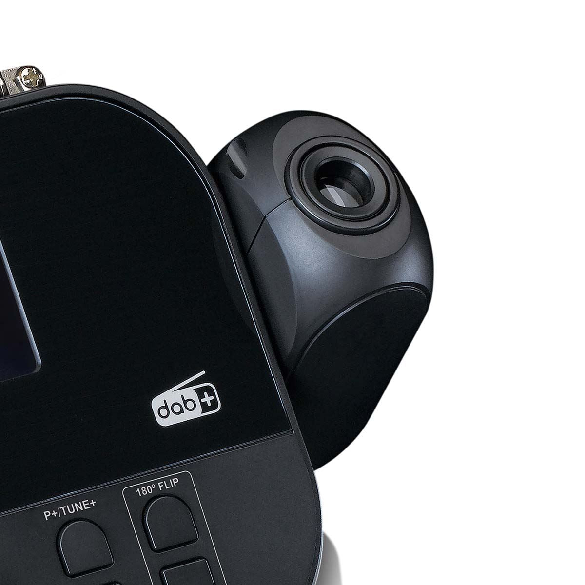 Lenco DAB+ FM Porjection Alarm Clock Radio | Black