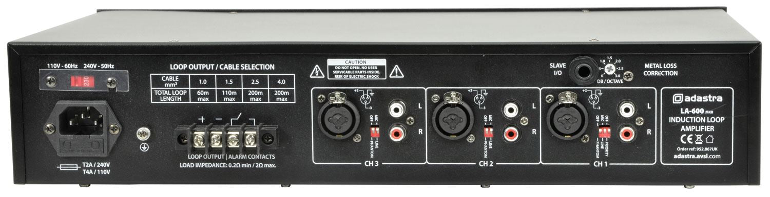 Adastra LA-600 Series Induction Loop Amplifier