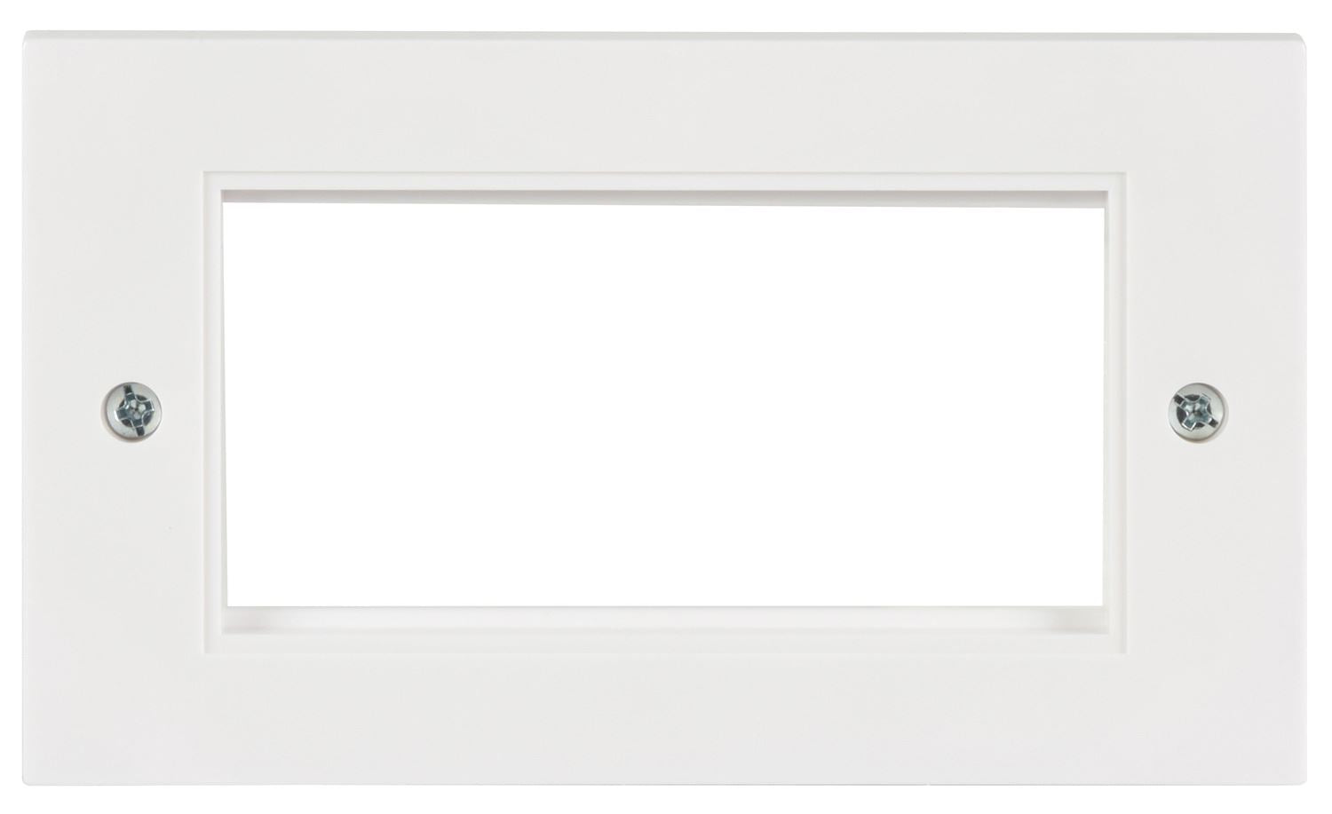 Av:link Double Gang Faceplate Wall Plate Frame for 4 Modules