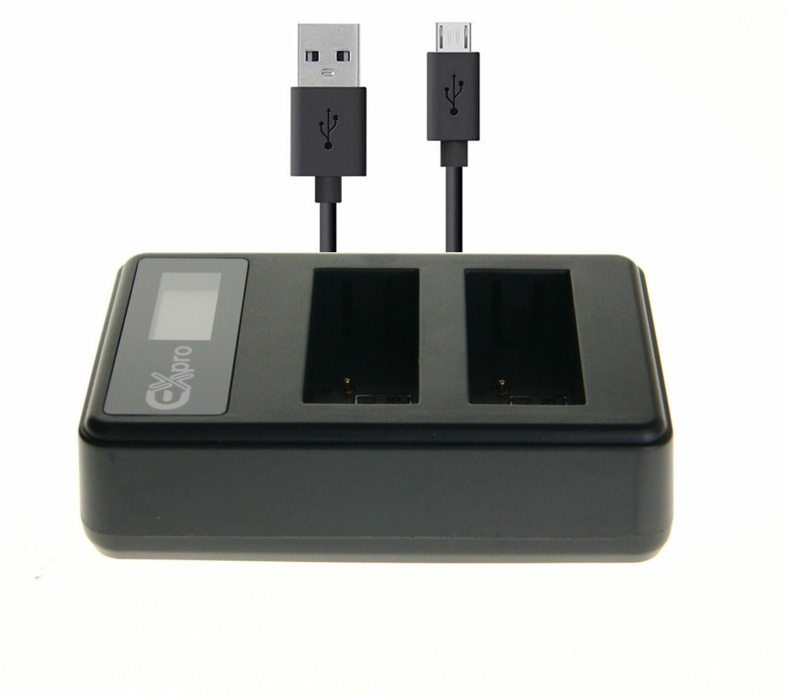 Ex-Pro Sony NP-F550 NPF550 LCD DUAL Go-Charge USB Charger
