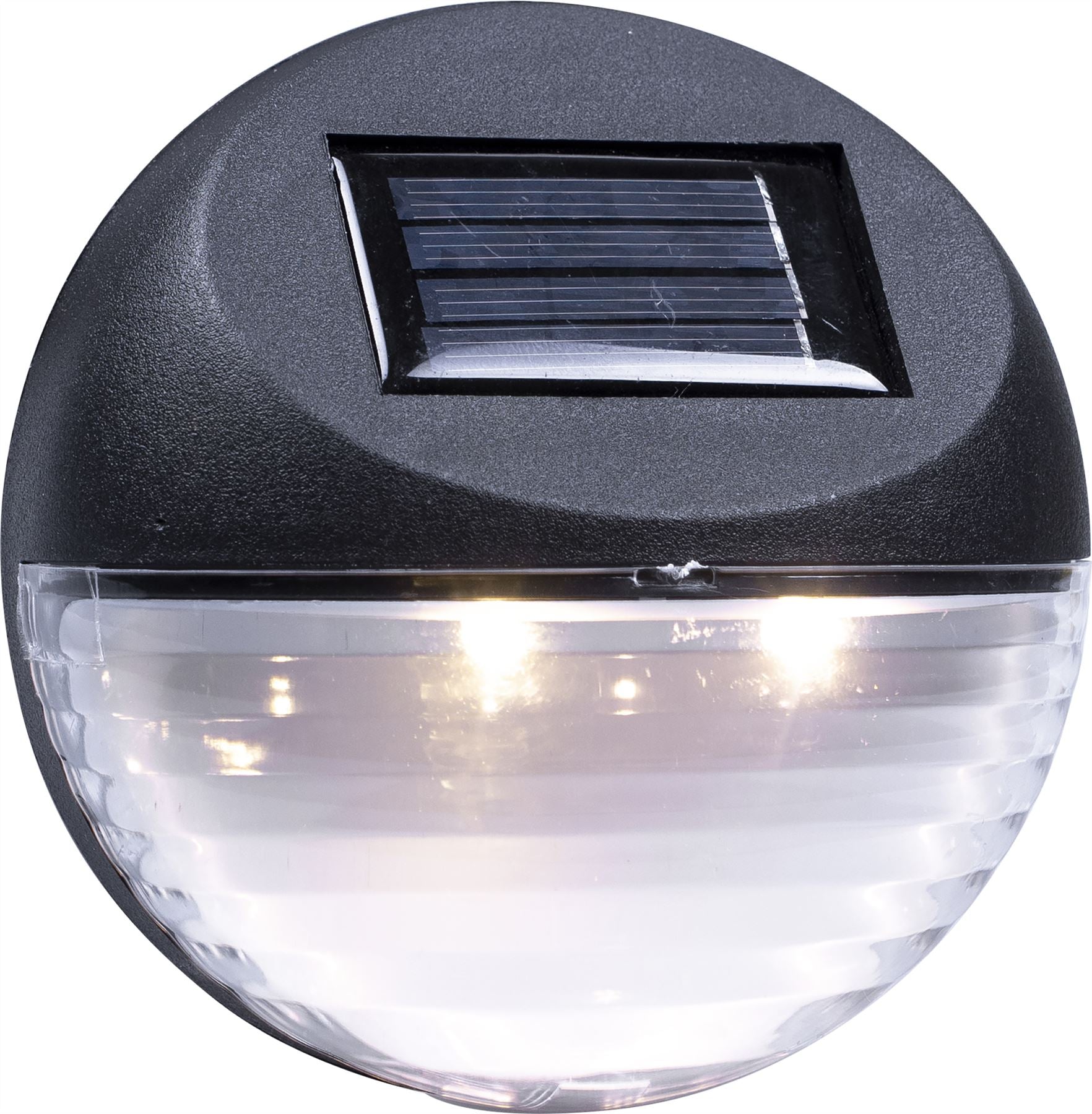 Outdoor Solar Powered Fence Wall Light with 2 x Warm White LED's for Garden and Patio