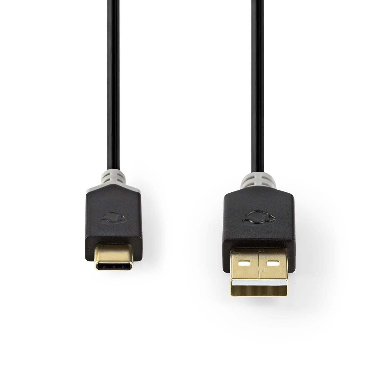 Nedis USB Cable | USB 2.0 | USB-A Male | USB-C™ Male | 60 W | 480 Mbps | Gold Plated | 1.00 m | Round | PVC | Anthracite | Window Box