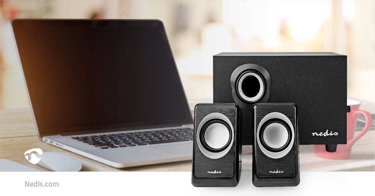 Nedis PC Speaker | 2.1 | 33 W | 3.5 mm Male | USB Powered | Volume control