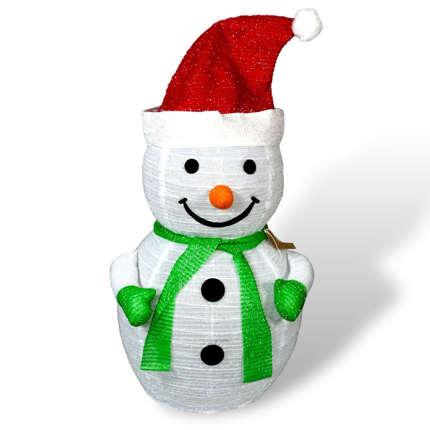 Outdoor Light Up 70cm Collapsible Christmas Snowman Decoration with Timer and 45 LED's Battery Operated