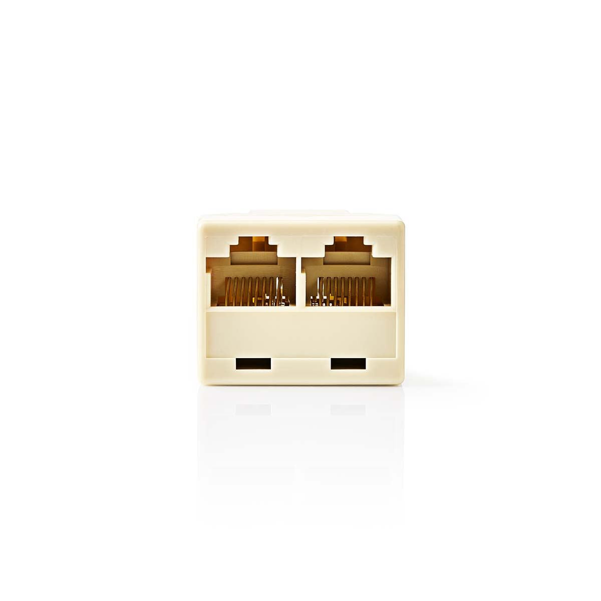 Nedis Telecom Network Splitter | RJ45 Female | 2x RJ45 Female | Gold Plated | Ivory | PVC | Box
