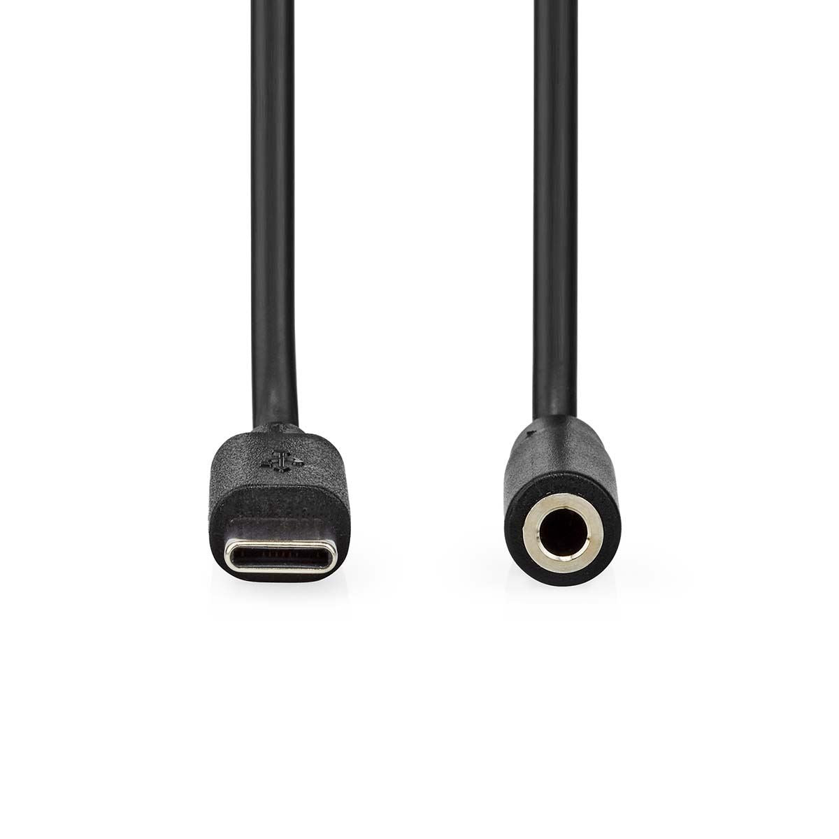 Nedis USB-C™ Adapter | USB 2.0 | USB-C™ Male | 3.5 mm Female | 1.00 m | Round | Nickel Plated | PVC | Black | Label