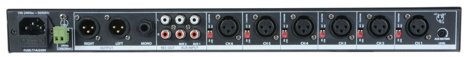 Adastra 1U Mic/Line Rack Mixer