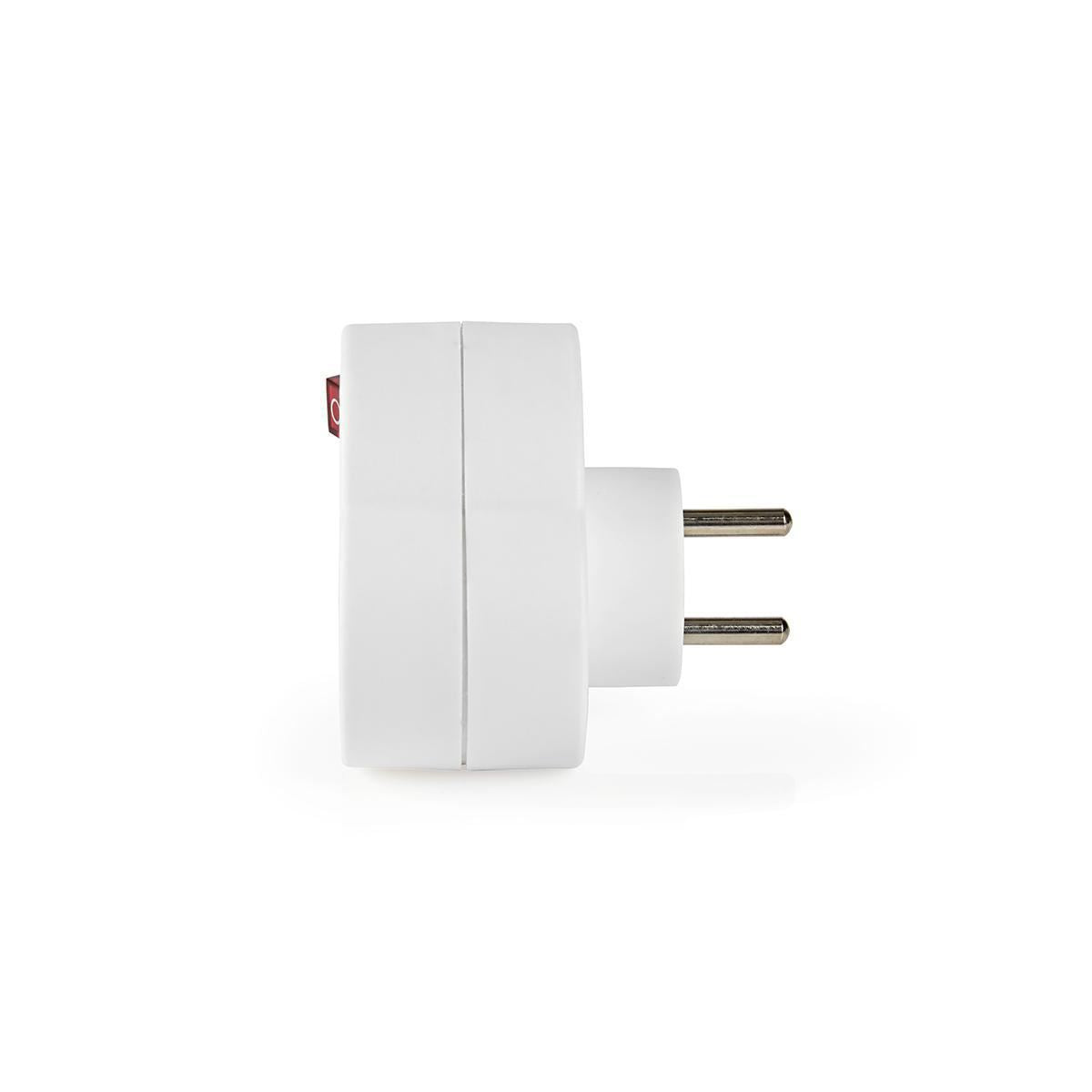 Nedis Power Socket Splitter | French / Type E (CEE 7/6) | 250 V AC 50/60 Hz | Type E (CEE 7/6) | 250 V AC 50/60 Hz | 16.0 A | 3500 W | On/Off switch | White