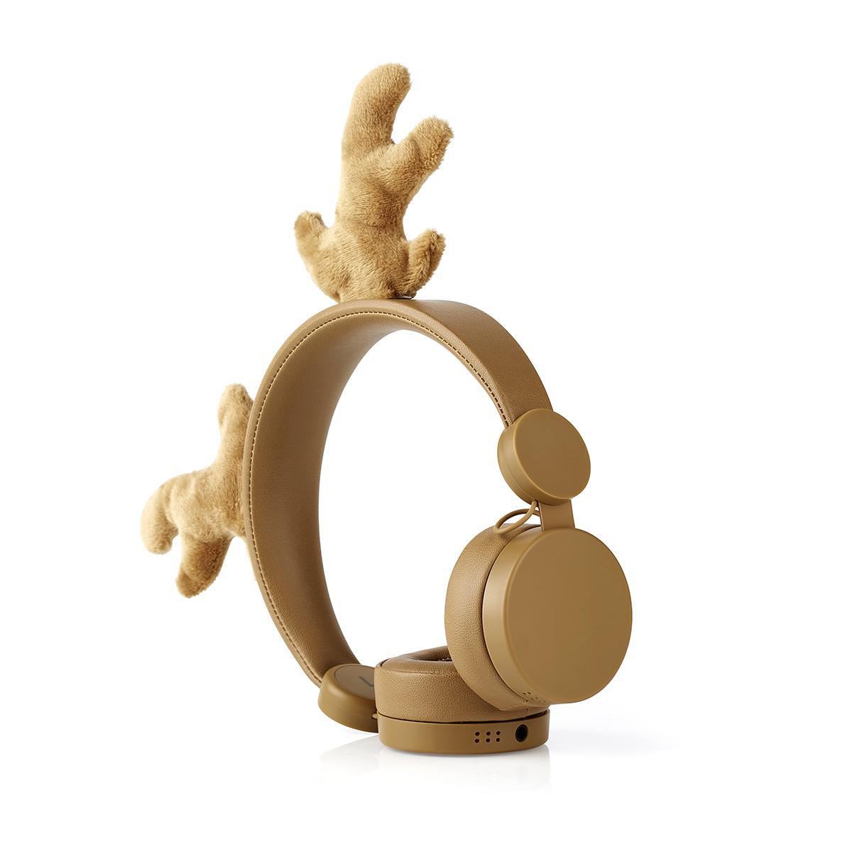 Kids On-Ear Lightweight Headphones with Magnetic Reindeer Ears, Adjustable Headband, Soft Ear Pads