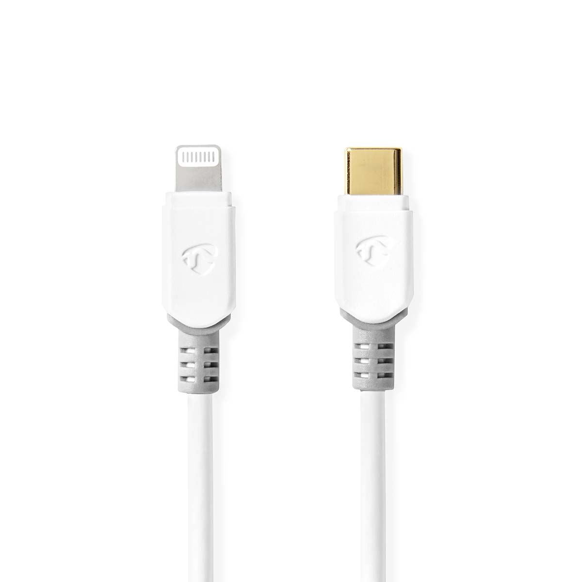 Nedis Lightning Cable | USB 2.0 | Apple Lightning 8-Pin | USB-C™ Male | 480 Mbps | Gold Plated | 1.00 m | Round | PVC | White | Box