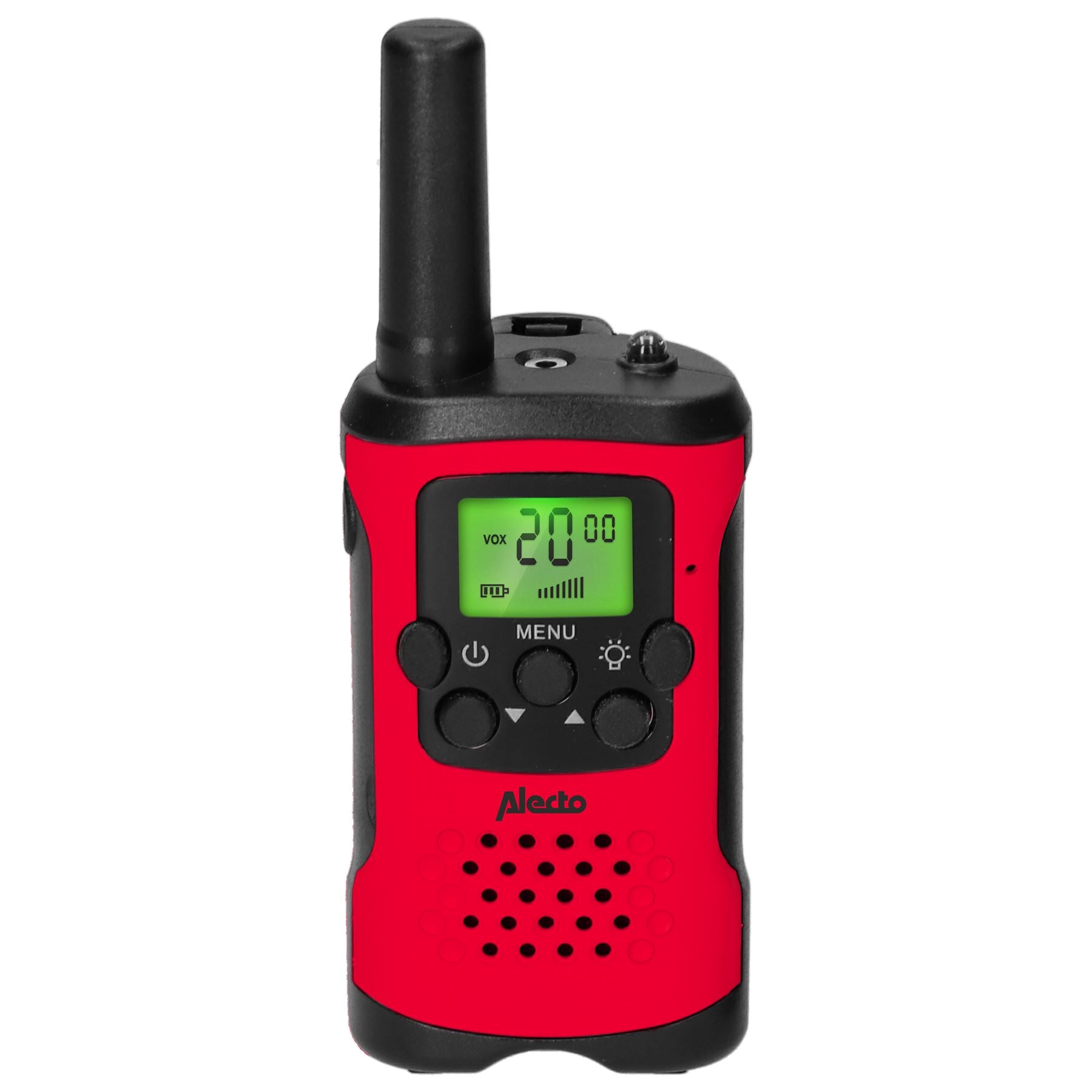 Alecto Walkie-Talkie Set | 2 Handsets | Up to 7 km | LCD | Frequency channels: 8 | VOX | up to 3 Hours | Black / Red