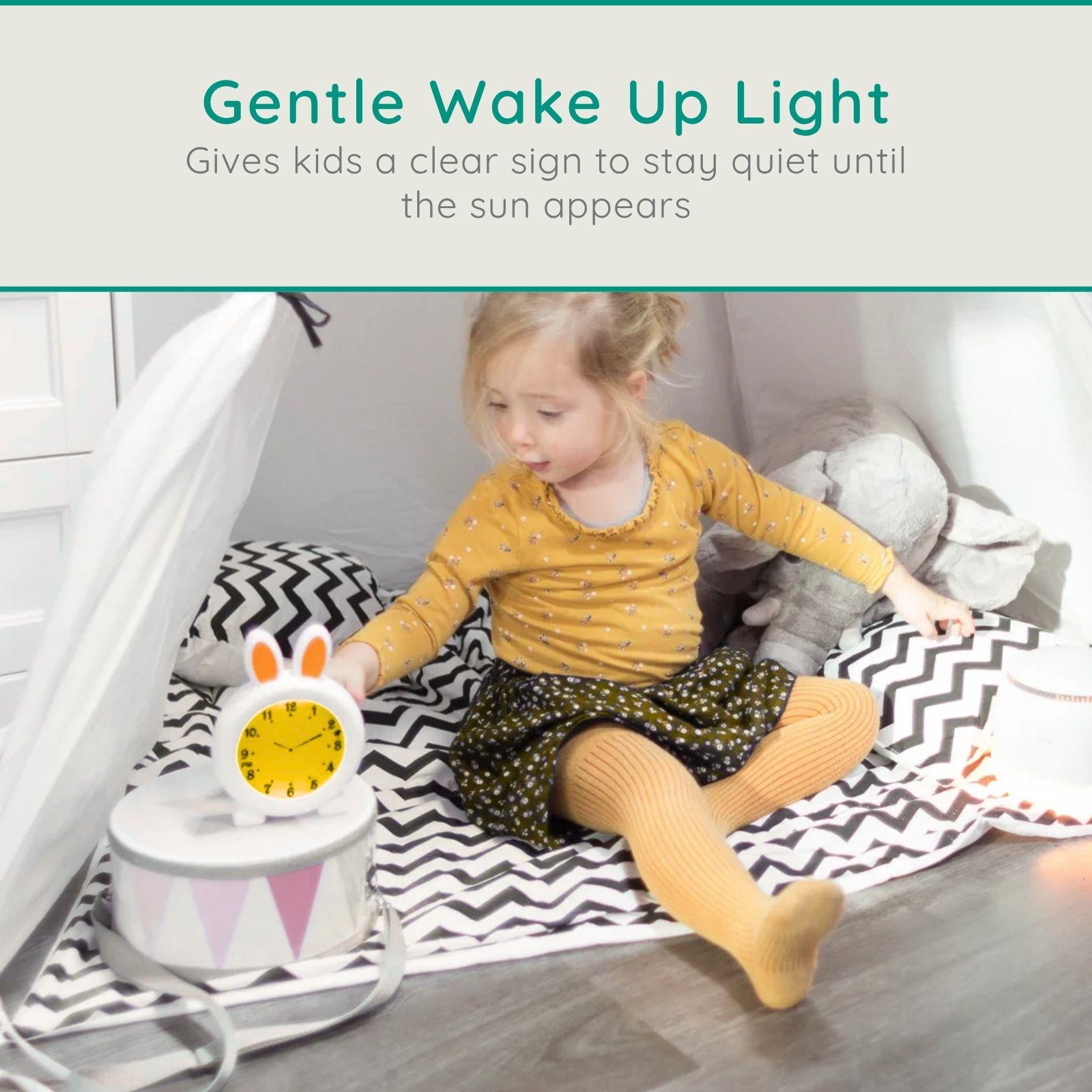 Alecto Childrens Sleep Trainer & Night Lamp Light / Alarm Clock Rory the Rabbit - White