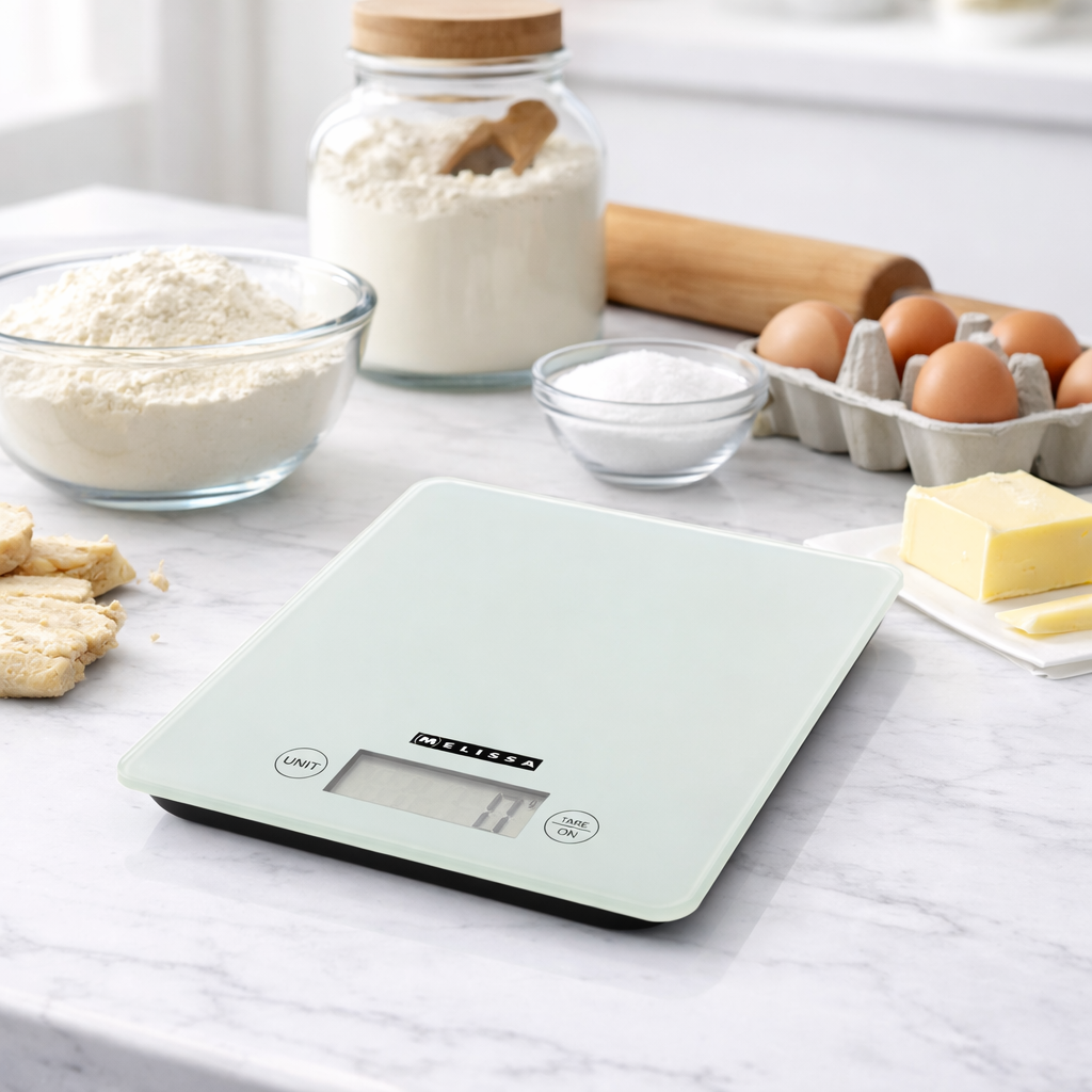 MELISSA Kitchen Digital Food Scales LCD Electronic Weighing 5kg Cooking Baking Balance - White