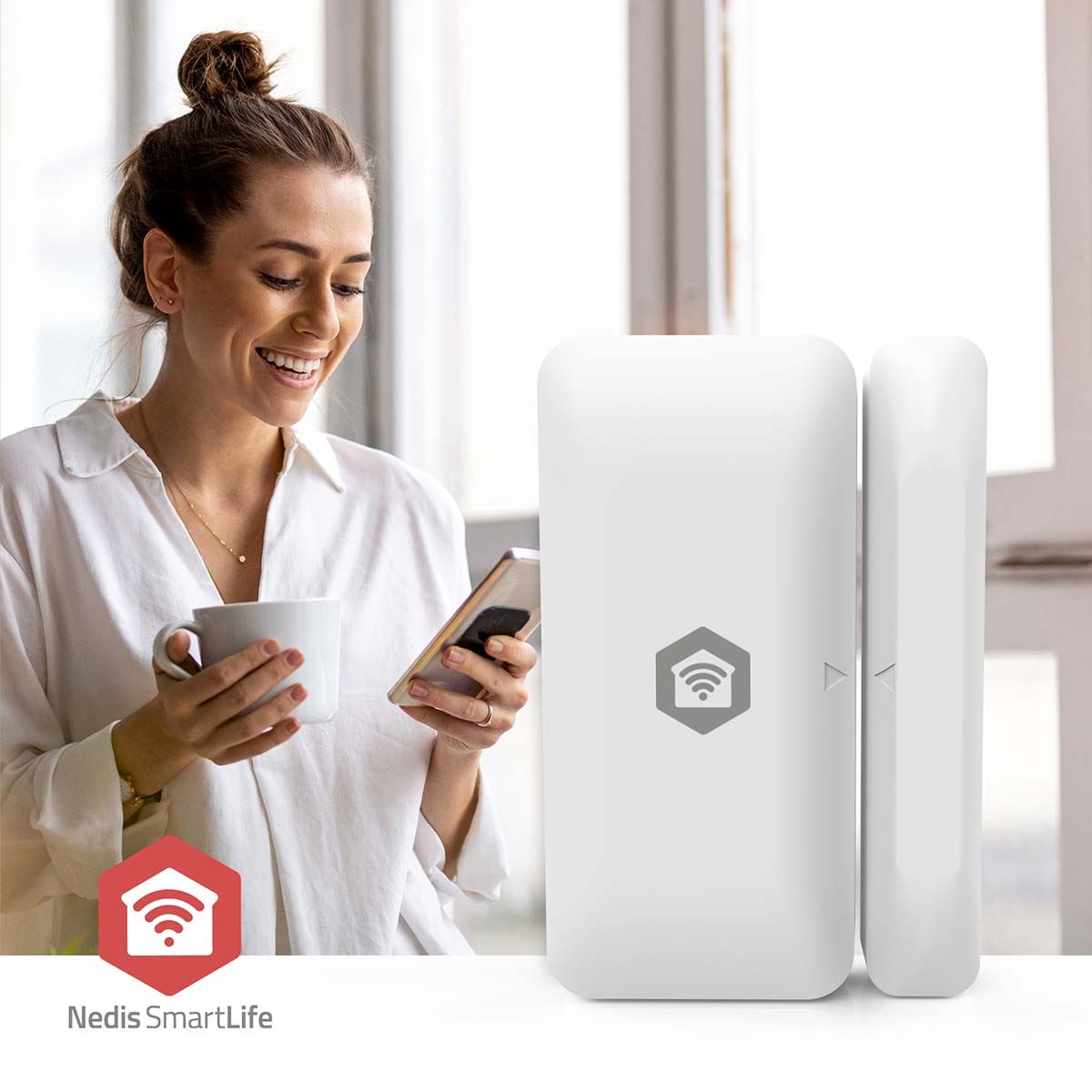 Nedis SmartLife Door Window Sensor | Zigbee 3.0 | Battery Powered | Android™ / IOS | White