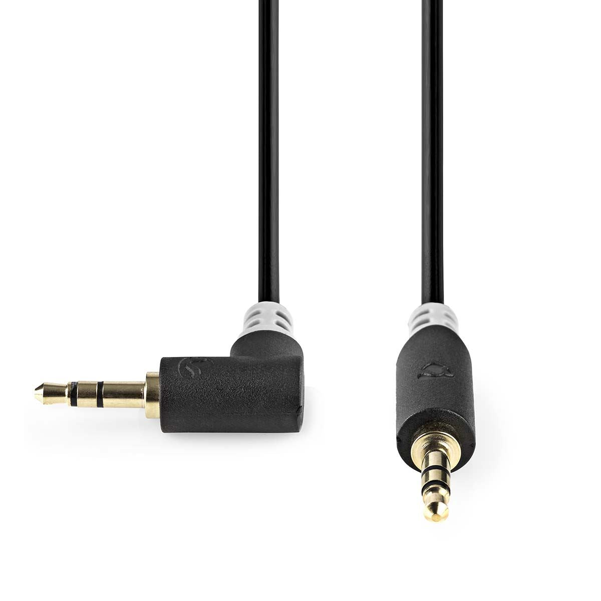 Nedis Stereo Audio Cable | 3.5 mm Male | 3.5 mm Male | Gold Plated | 1.00 m | Round | Anthracite | Box