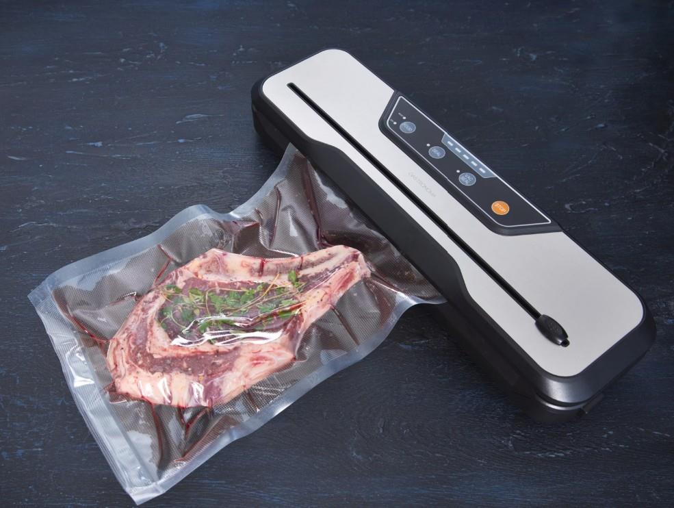 Gastronoma Vacuum Sealer Machine, 30cm Longer Seal Food Sealer for Vac/Seal/Rice/Wet/Dry Mode, Built-in Cutter and Visible LED Indicator - Stainless Steel / Black