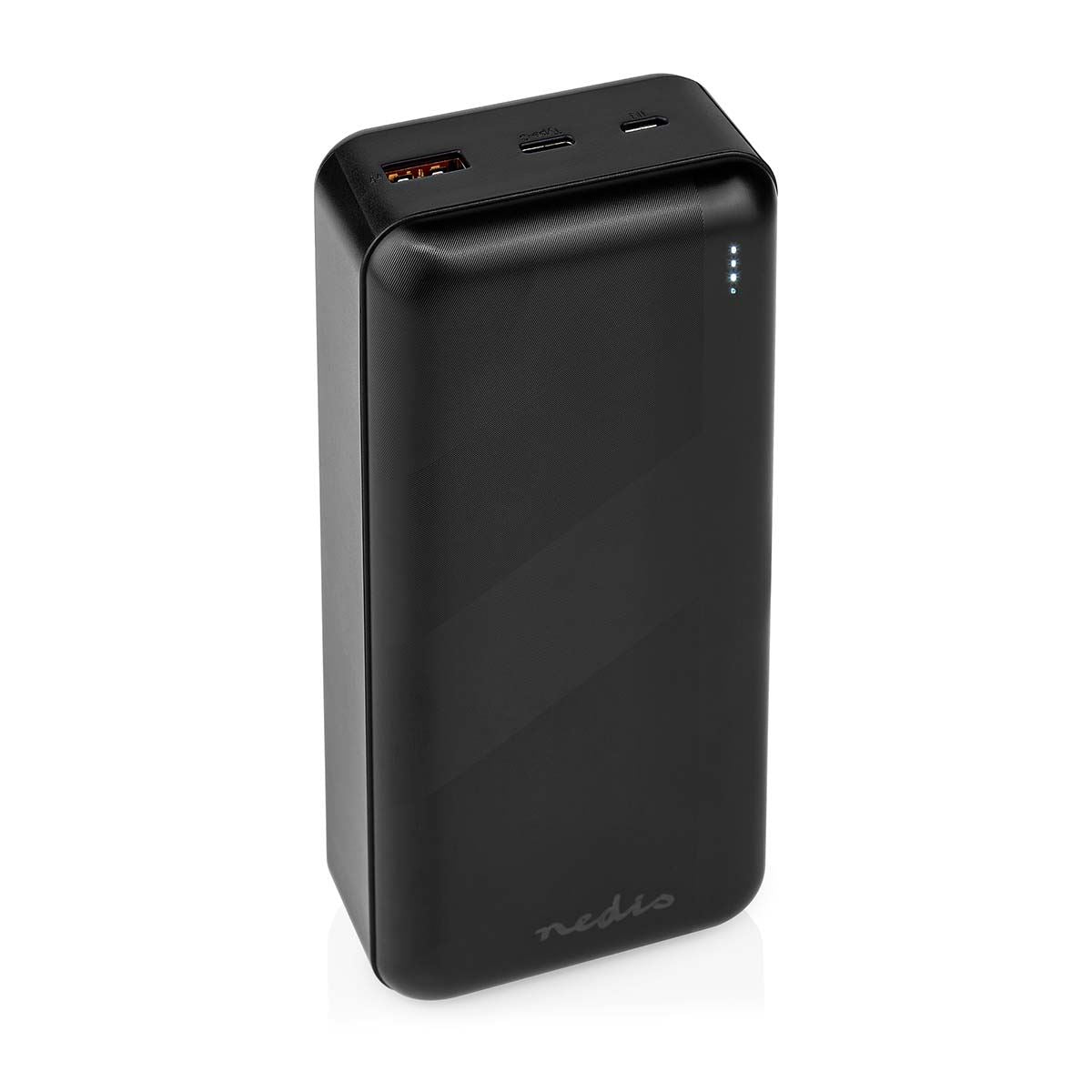 Nedis Powerbank | 32000 mAh | 2.4 / 3.0 / 3.25 A | Number of outputs: 2 | Output connection: 1x USB-A / 1x USB-C™ | Input connection: 1x Micro USB / 1x USB-C™ | PD3.0 45W / PD3.0 65W | Lithium-Polymer