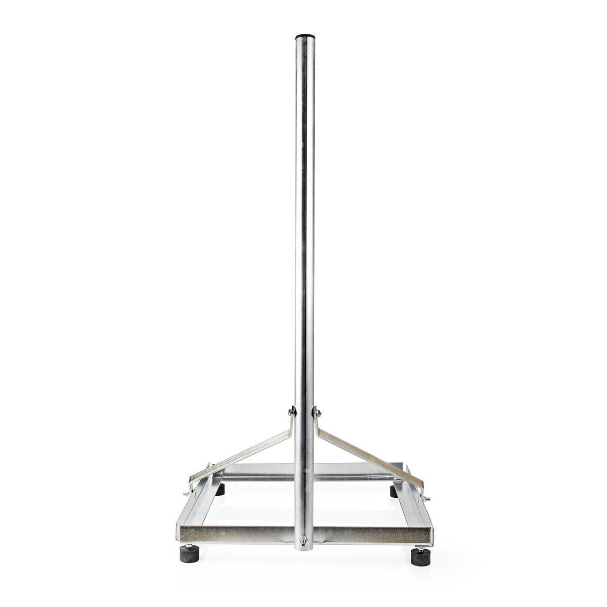 Nedis Satellite Balcony Stand | Mast length: 1.00 m | Maximum dish size: 90.0 cm | Bottom plate size: 1 x 50 x 50 cm | Steel | Silver