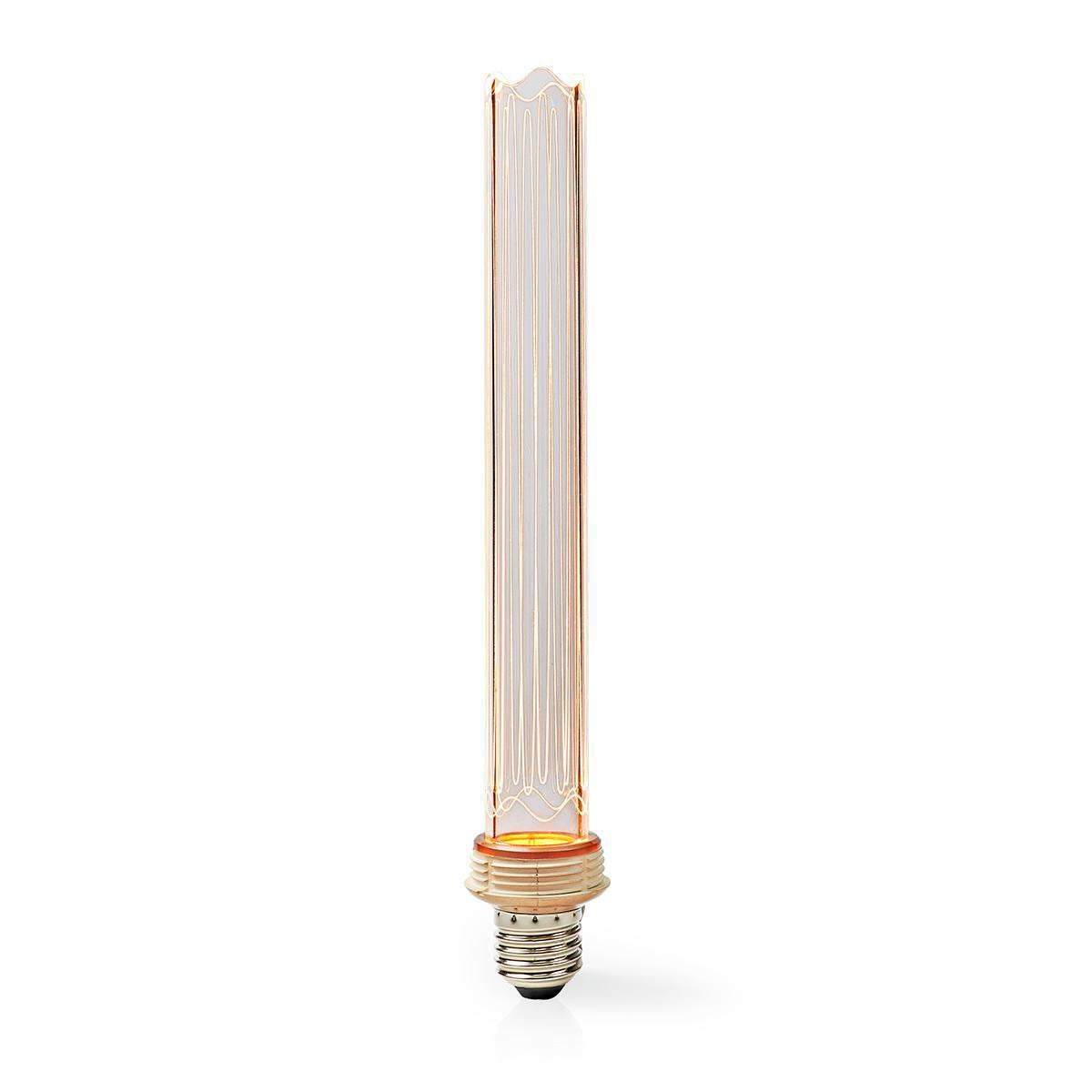 Nedis LED Filament Bulb E27, PS165 Retro Deco Amber Gold Glass, 4W, 1800K Extra Warm White, Dimmable, Replace 40W Incandescent