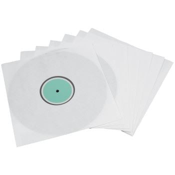 Hama LP/12" White Paper Inner Vinyl Record Sleeves Transparent Window 10 pack