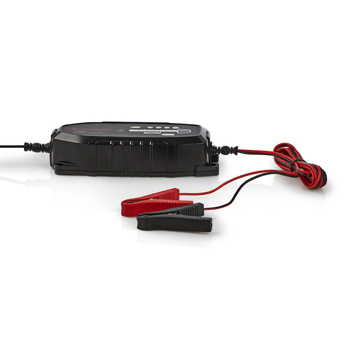 Nedis Lead-Acid Battery Charger | 6 / 12 / 12.8 V DC | 3.8 A | Trickle charging | Battery Clamps | Battery type: AGM / Gel / Lead Acid / SLA / VRLA | Black