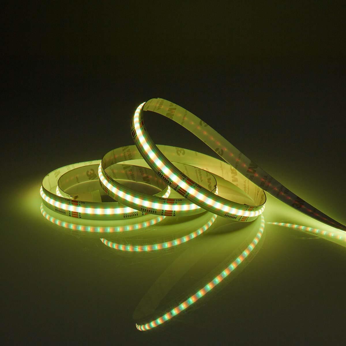 Nedis Smartlife Ultra-Thin 2m COB LED Strip, Warm to Cool White & RGB Colour, Wi-Fi Connected No Hub Required, Adjustable Brightness with Voice Control - Compatible with Google Home & Alexa