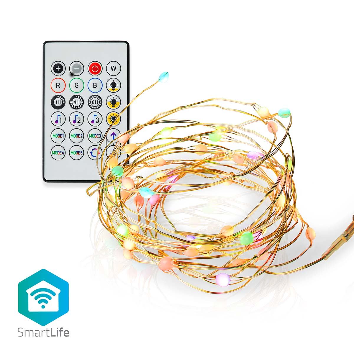 Nedis SmartLife LED Strip | Wi-Fi | Multi Colour | SMD | 5.00 m | IP20 | 2700 - 6500 K | 400 lm | Android™ / IOS