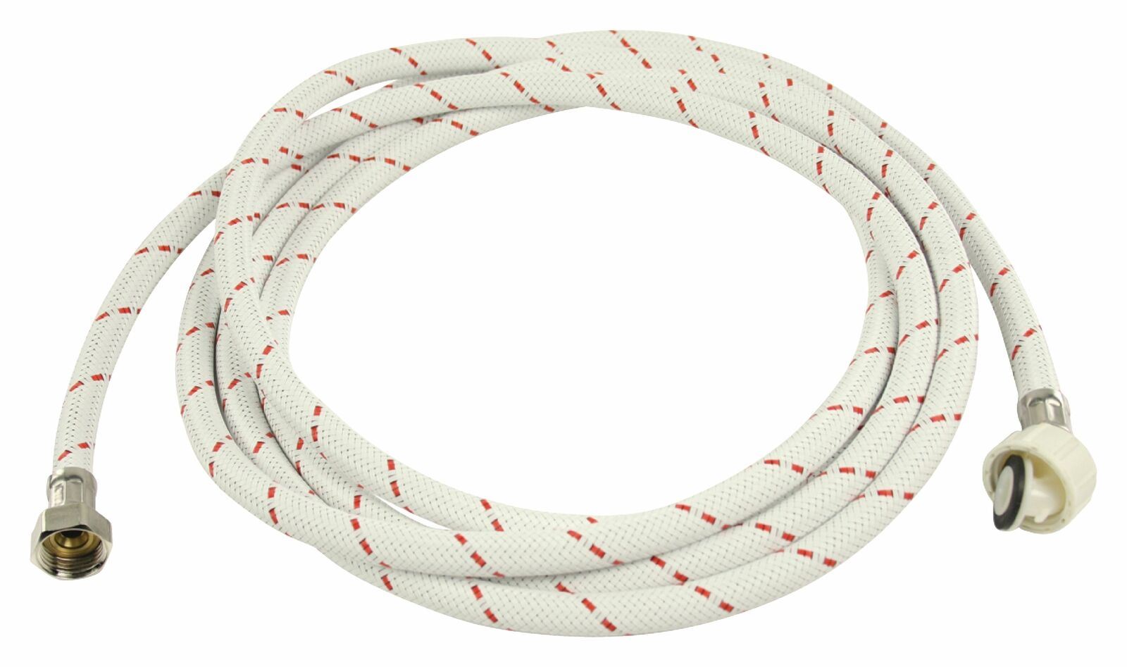 Nedis Nylon Hot Water Inlet Appliance Hose | 1/2'' | 3/4'' | 10 Bar | 90 °C | 4.00 m | Application: Dish / Washing Machine | Nylon | Red / White