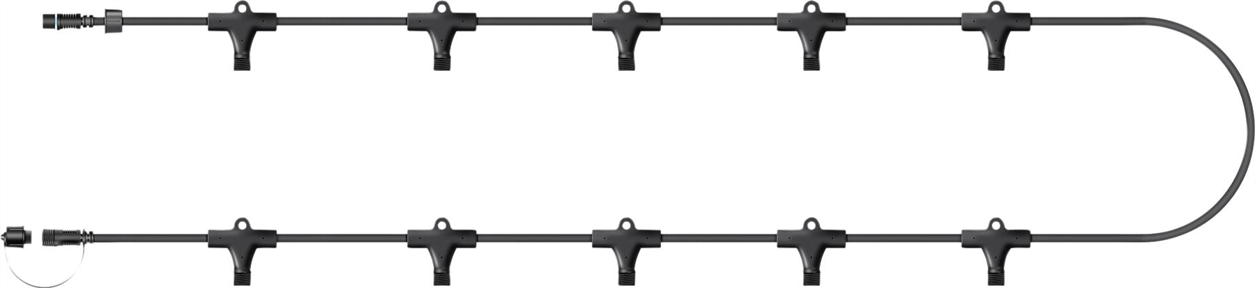 Easy-Connect 10 Way Multi Splitter Connectors Rubber Cable - Black