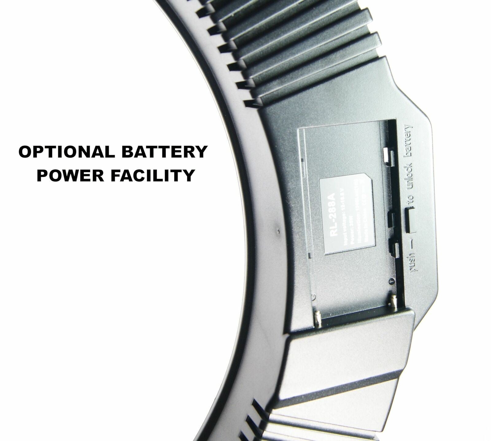 Ex-Pro DLight288A 3200 to 5600K 90+ CRI 35W (200w EQ) SMD Bi-Colour LED 17" Ring Digital Photographic Light