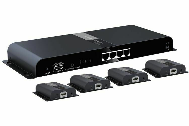HDMI Distributor 4 Port HDMI Splitter 1x4 4K HDbitT HDMI Video Splitter 1 In 4 out