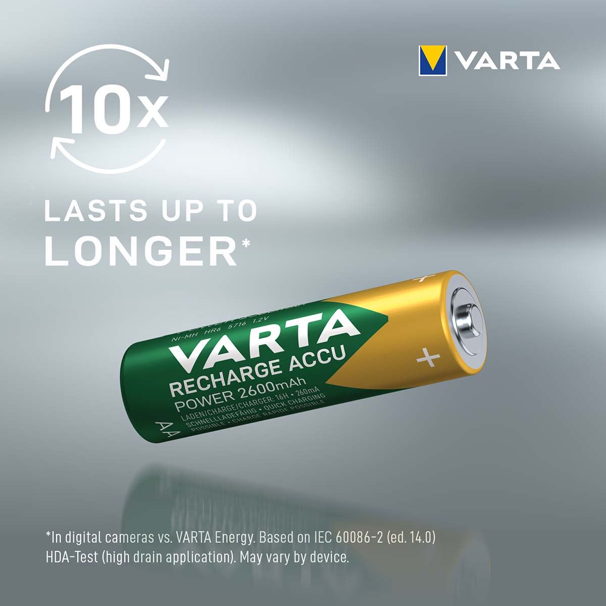 Varta AA Rechargeable NiMH Battery | 1.2 V 2500 mAh 4-Blister