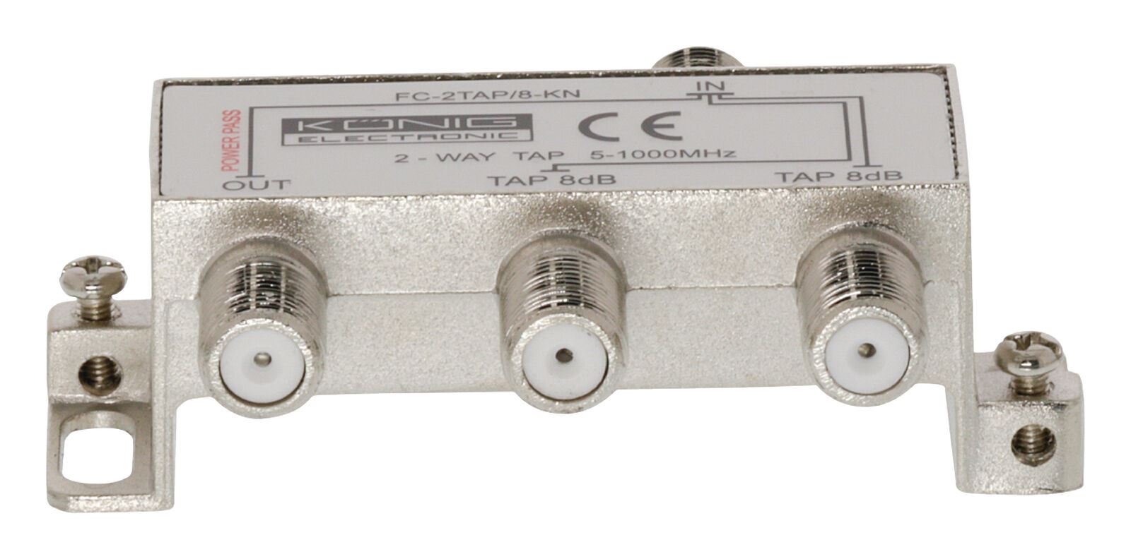 Konig FC-2TAP/8-KN CATV Splitter 8 dB / 5-1000 MHz - 2 Outputs