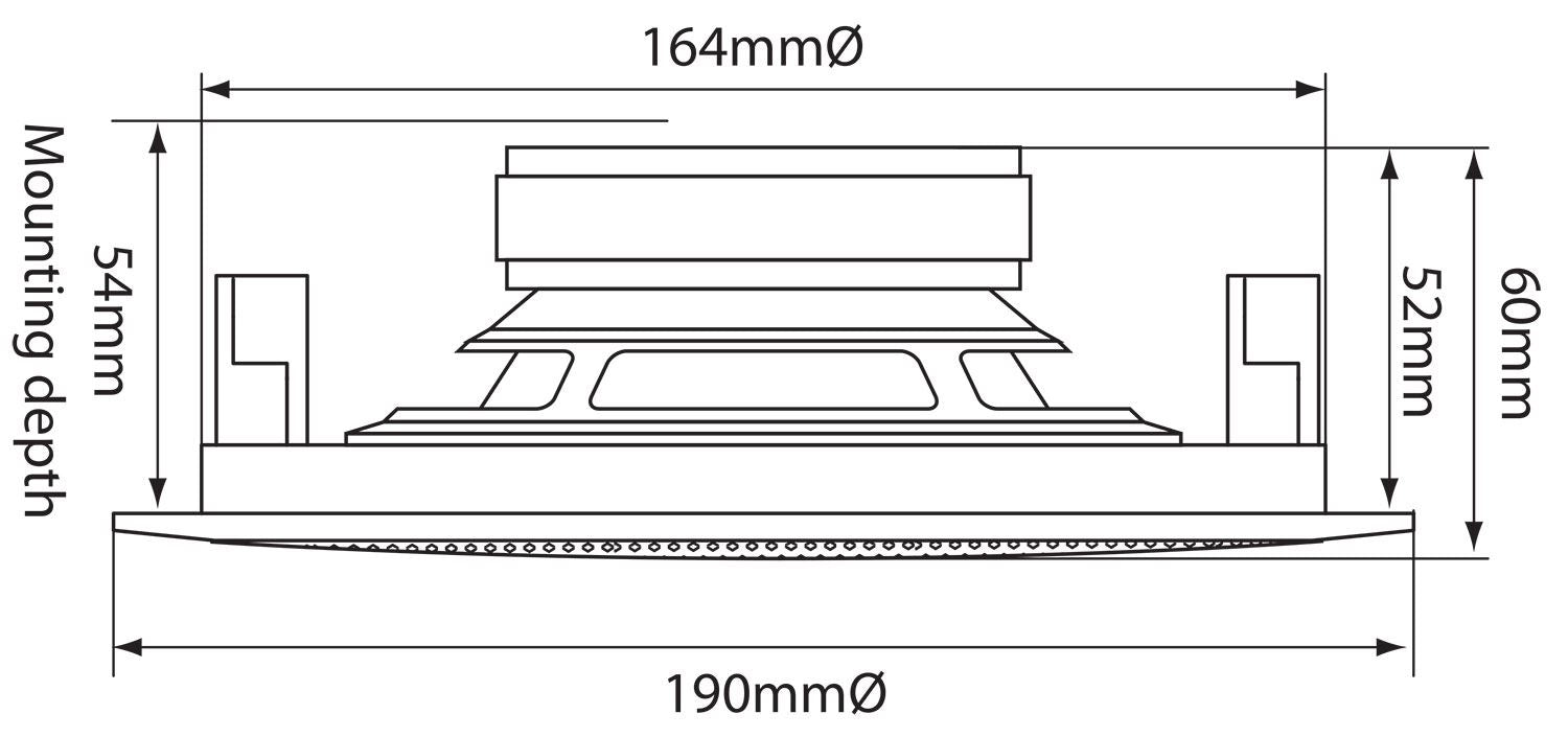 Adastra 5.25" Wide Range Ceiling Speaker 35W