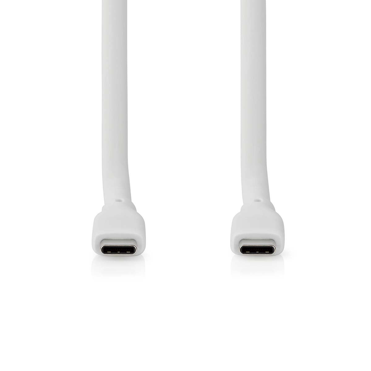 Nedis USB Cable | USB 3.2 Gen 1 | USB-C™ Male | USB-C™ Male | 60 W | 4K@60Hz | 5 Gbps | Nickel Plated | 1.50 m | Round | Silicone | White | Box