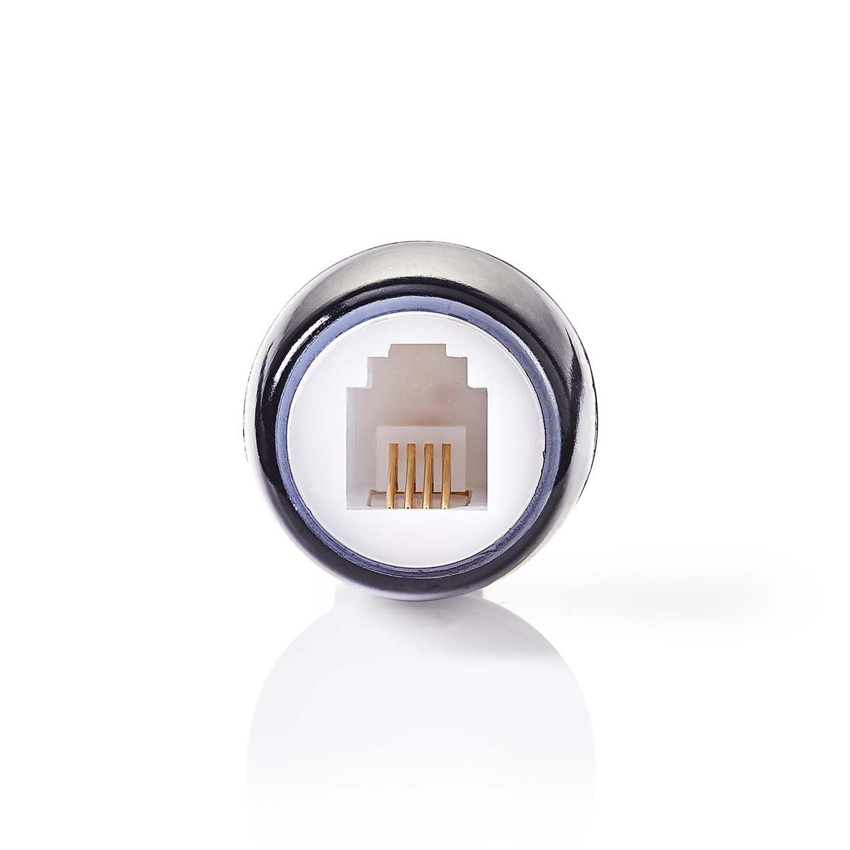 Nedis Anti-Twist Telecom Adapter | Connector type: RJ10 | Adapter type: Adapter | PVC | Black / Transparent