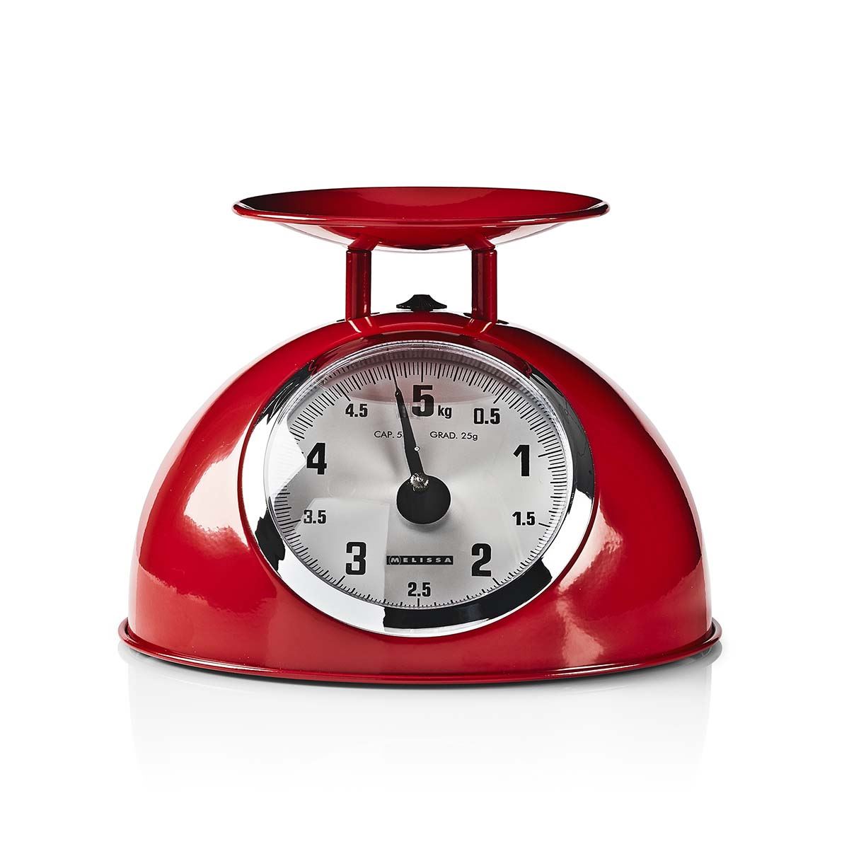 MELISSA Retro Traditional Vintage Metal Mechanical Weight Baking 5kg Kitchen Scale Red