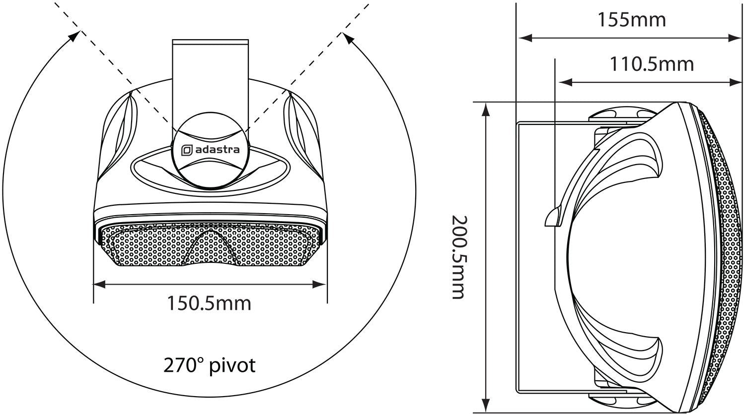 Adastra FC Series FC4V-W Compact Background Speakers 4" White