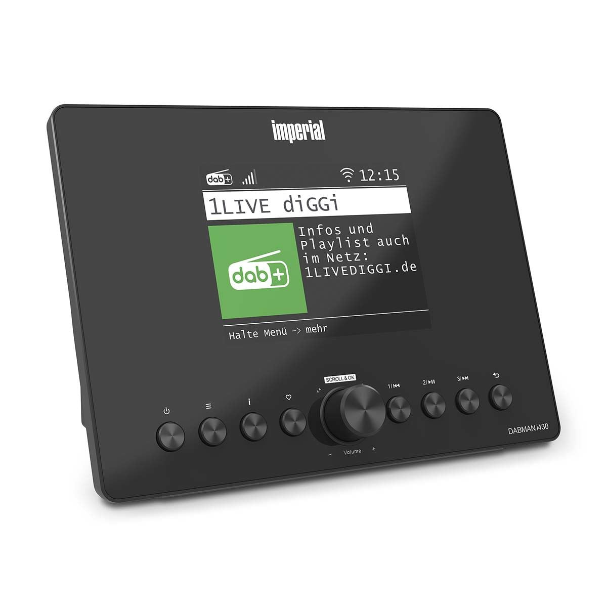 Imperial DABMAN i430BK Hybrid Radio Adapter - DAB+ FM Internet Radio, Bluetooth Transmit & Receive, WiFi Ethernet, 3.2 Inch Display, Streaming Services