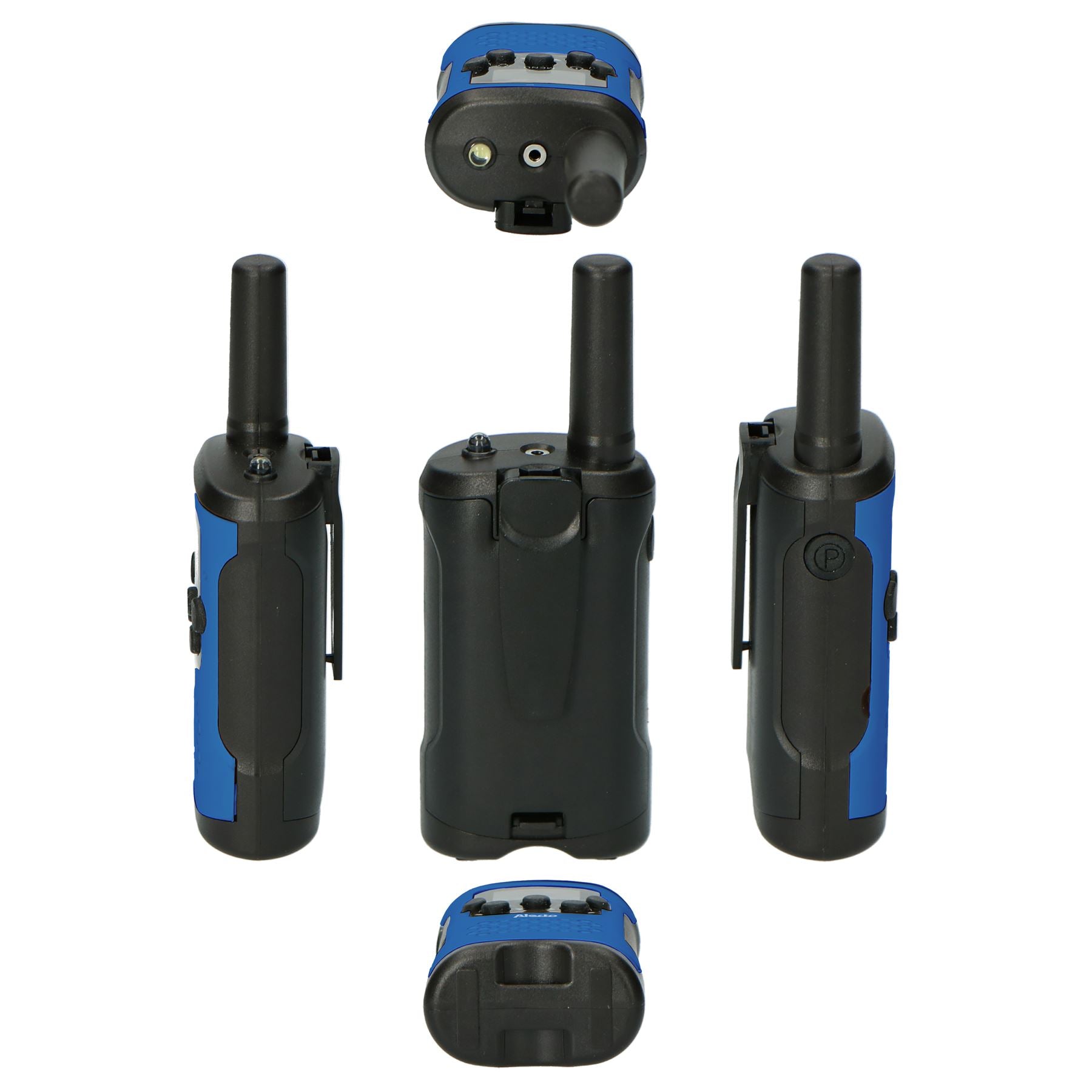 Alecto Walkie-Talkie Childrens Set | 2 Handsets | Up to 7 km | LCD | Frequency channels: 8 | VOX | up to 3 Hours | Black / Blue