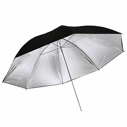 Ex-Pro 33" 83cm Black/White [& Silver]  Photographic Studio Collapsible Umbrella Revesable / Removable