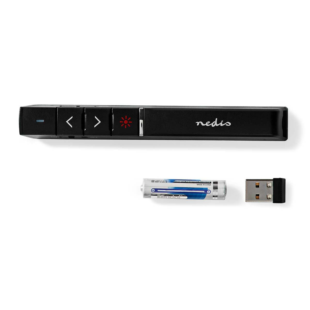 Nedis Presenter | Laser pointer range up to: 100 m | Wireless range up to: 30 m | Black