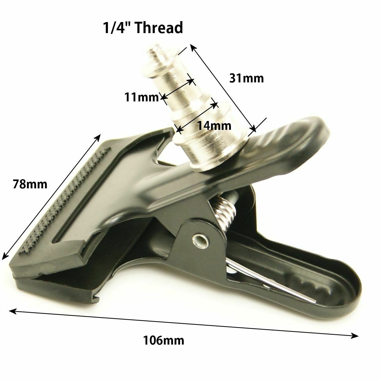 Ex-Pro Studio Clip with Spigot and 1/4'' Screw and Rubber Protector Cover