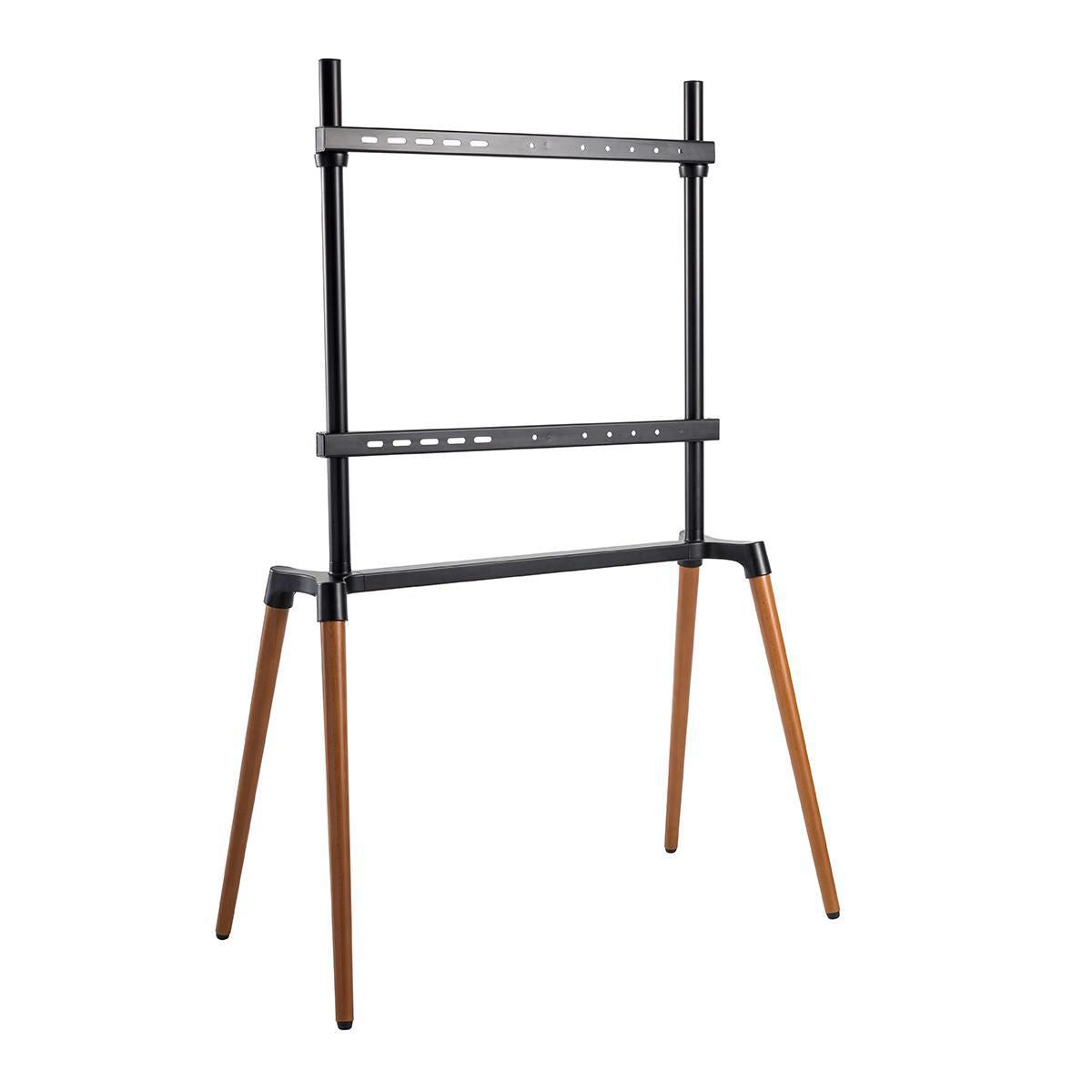 Nedis TV Floor Stand | 60 - 75 " | Maximum supported screen weight: 40 kg | Scandinavian Design | Anti-tip strap | Snap-lock | Aluminium / Steel | Black