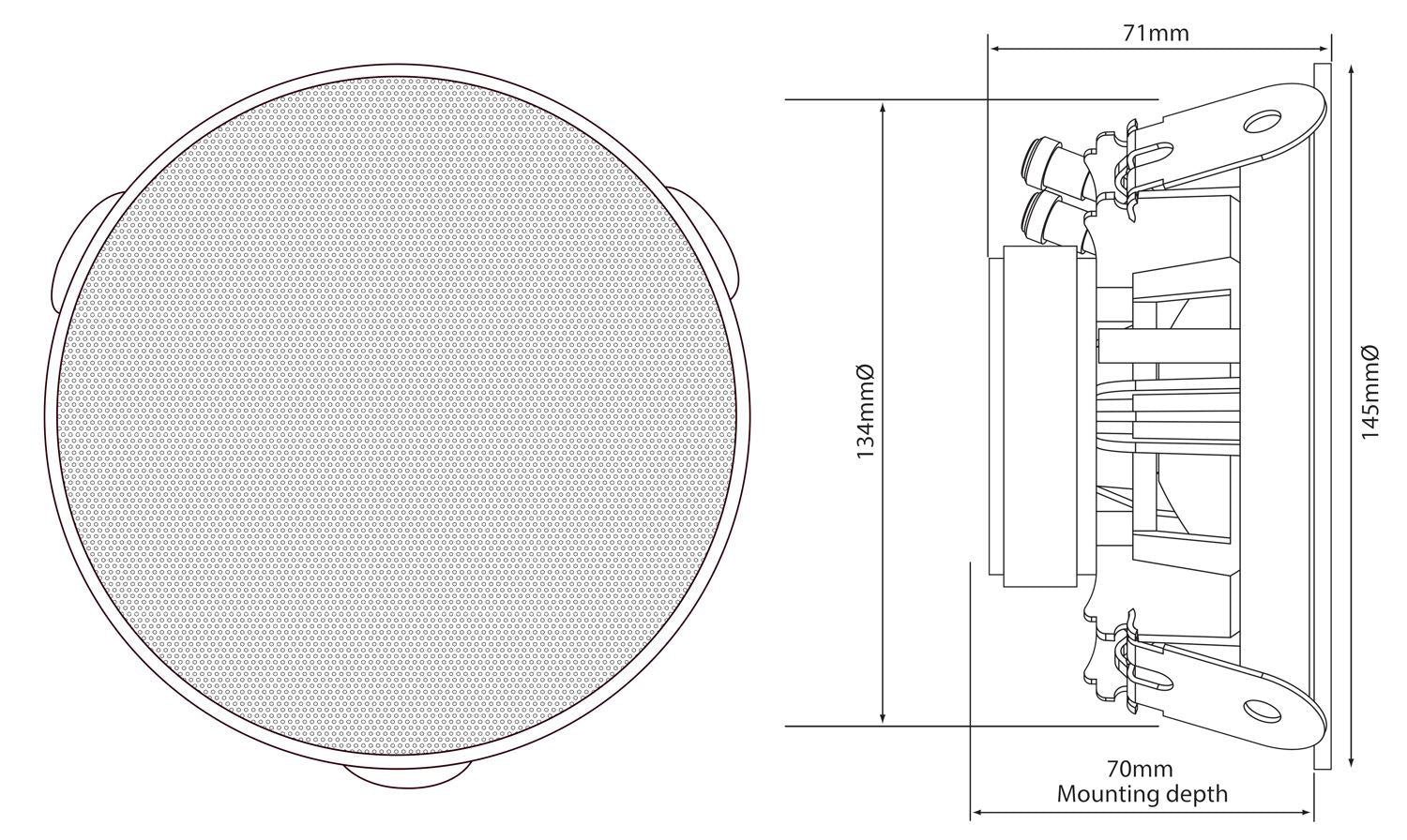 Adastra SL4 Slimline Ceiling Speaker 4" (Pair) White