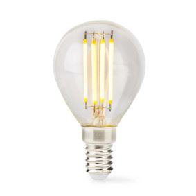 Nedis LED Filament Bulb E14 | G45 | 4.5 W | 470 lm | 2700 K | Dimmable | Warm White | Retro Style | 1 pcs | Clear