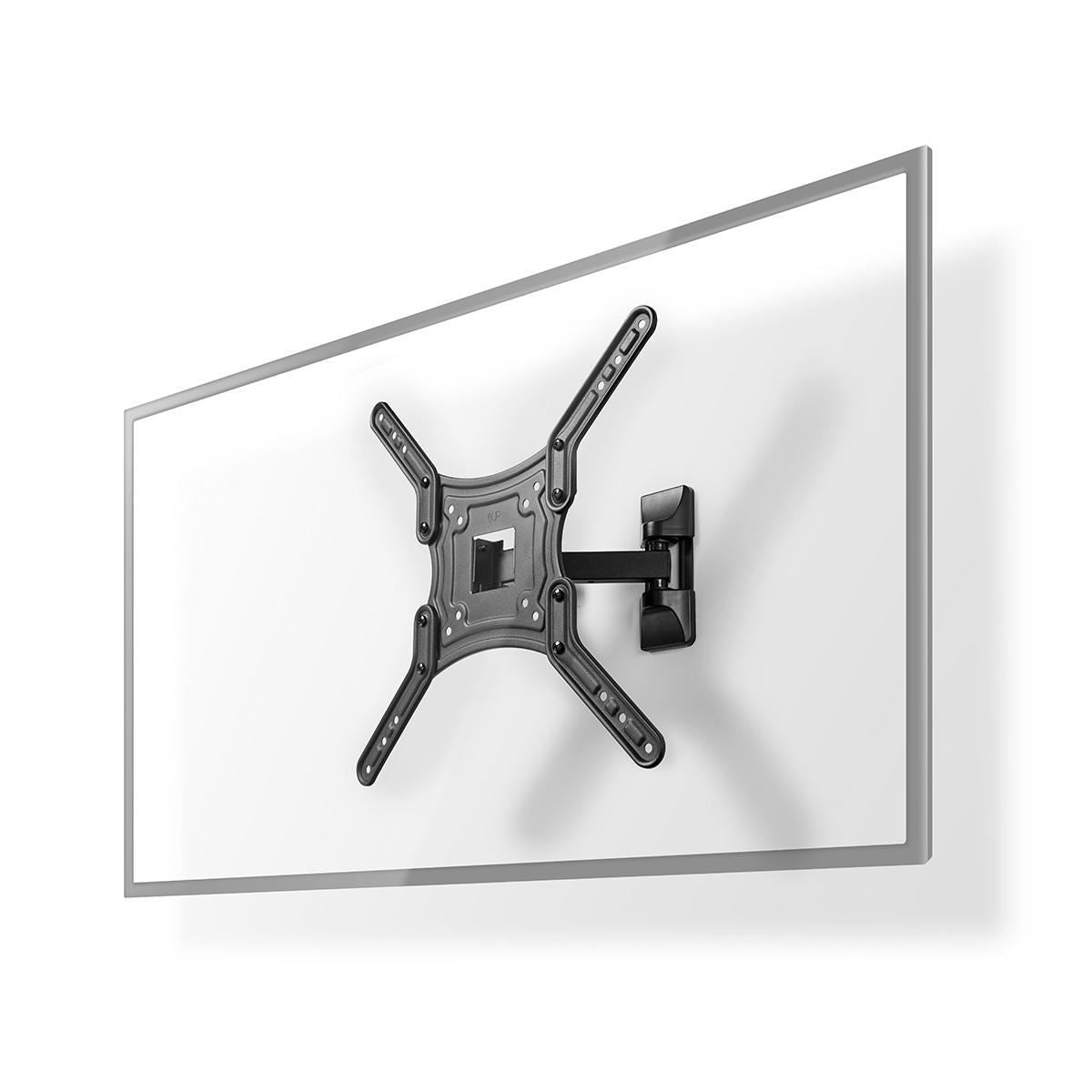 Nedis Full Motion TV Wall Mount | 23 - 55 " | Maximum supported screen weight: 30 kg | Tiltable | Rotatable | Minimum wall distance: 67 mm | Maximum wall distance: 197 mm | 2 Pivot point(s) | ABS / Steel | Black