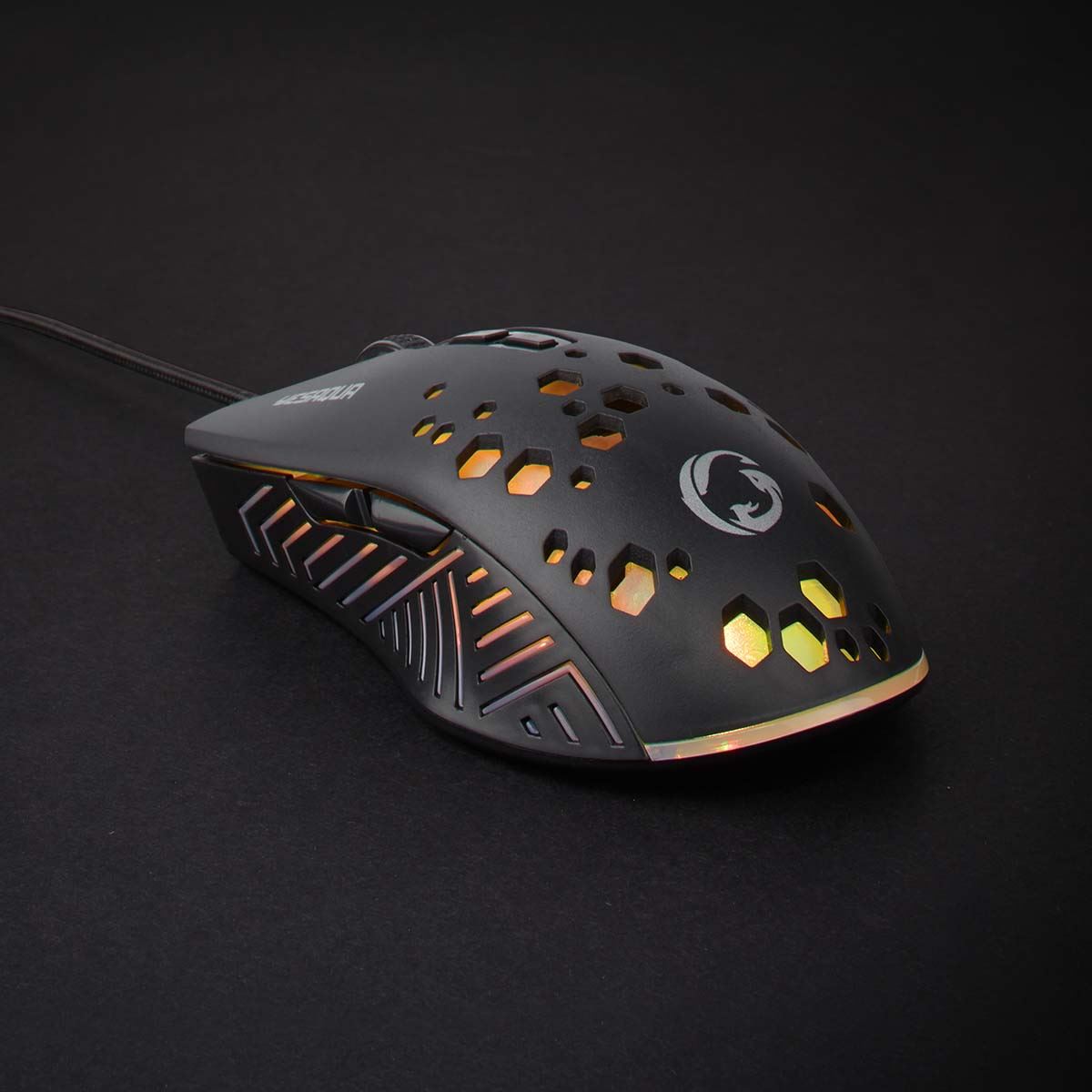 Nedis Gaming Mouse | Wired | 800 / 1200 / 2400 / 3200 / 4800 / 7200 dpi | Adjustable DPI | Number of buttons: 7 | Programmable buttons | Right-Handed | 1.50 m | RGB